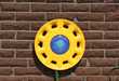 Recycled Hubcap Flower Garden