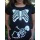 X-Ray Pregnancy Tees - The Skeleton Maternity Shirts are a Spooky Halloween Costume (GALLERY) 1