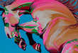 Psychedelically Shaded Horse Illustrations