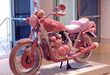 Knitted Pink Bike Socks